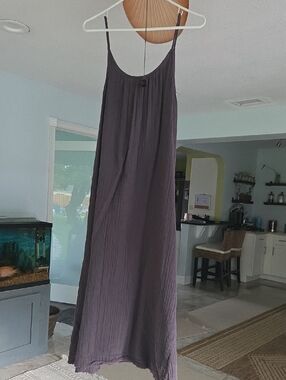 Women’s Sleeveless Maxi Dress in Purplish Gray NWOT